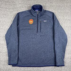 Patagonia Better Sweater 1/4 Zip Fleece Pullover Mens Large Blue Boy Scouts